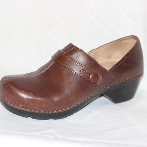 Dansko Solstice Brown Leather Clogs 41 /US 10.5
